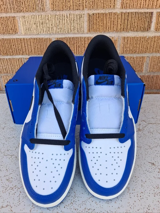 Men’s Size 8.5 Air Jordan 1 Retro Low OG Game Royal Blue CZ0790-140 ((No Lid)) - Picture 4 of 7